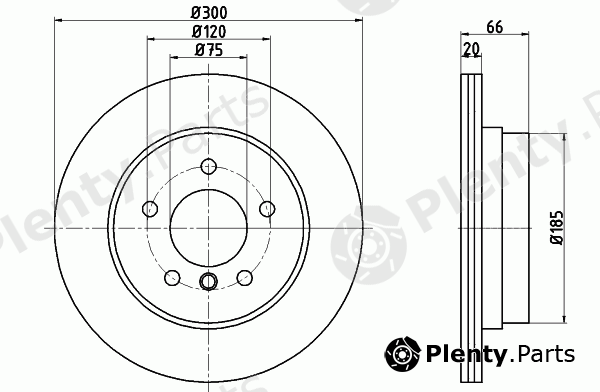  MINTEX part MDC2232 Brake Disc
