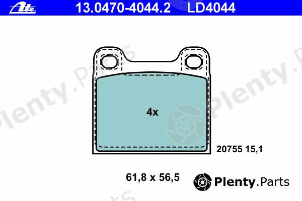  ATE part 13.0470-4044.2 (13047040442) Brake Pad Set, disc brake