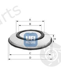  UFI part 2720000 Air Filter