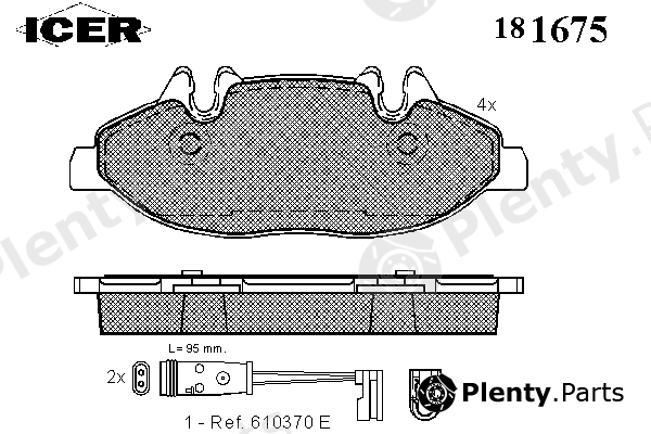  ICER part 181675 Brake Pad Set, disc brake