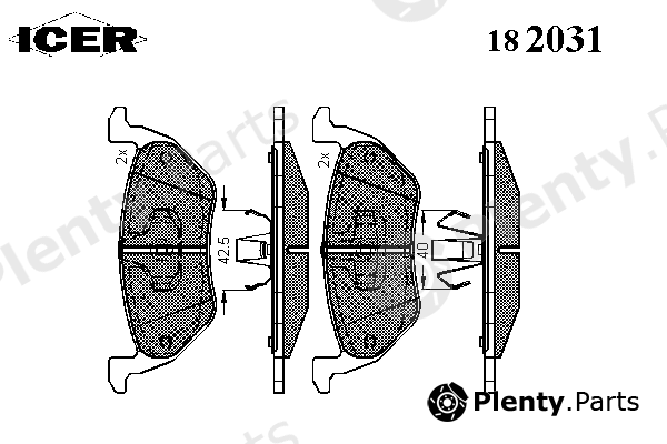  ICER part 182031 Brake Pad Set, disc brake