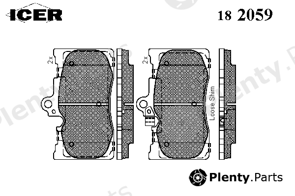  ICER part 182059 Brake Pad Set, disc brake