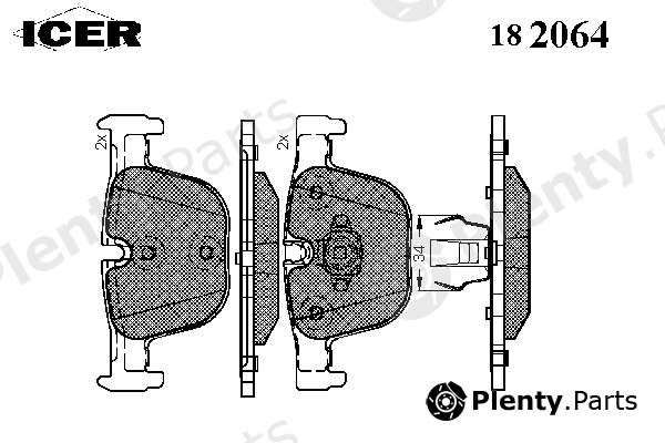  ICER part 182064 Brake Pad Set, disc brake