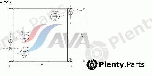  AVA QUALITY COOLING part AU2207 Radiator, engine cooling