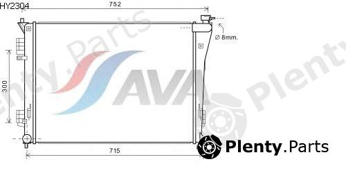  AVA QUALITY COOLING part HY2304 Radiator, engine cooling