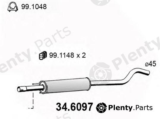  ASSO part 34.6097 (346097) Middle Silencer