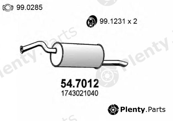  ASSO part 54.7012 (547012) End Silencer