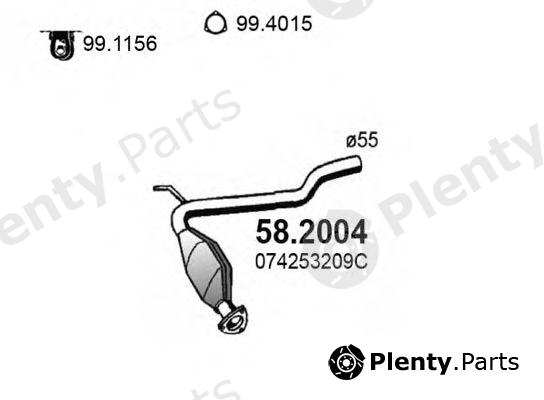  ASSO part 58.2004 (582004) Front Silencer
