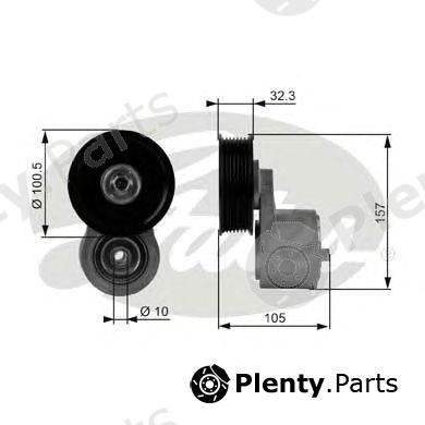  GATES part T38245 Tensioner Pulley, v-ribbed belt