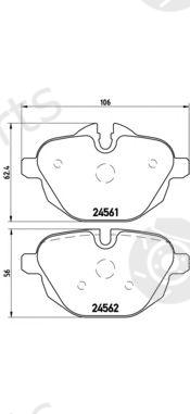  BREMBO part P06064 Brake Pad Set, disc brake