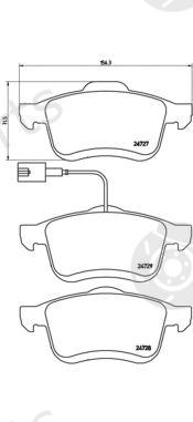  BREMBO part P23130 Brake Pad Set, disc brake