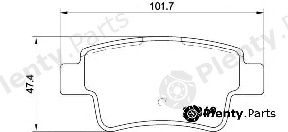  BREMBO part P59057 Brake Pad Set, disc brake