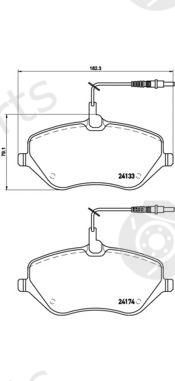  BREMBO part P61078 Brake Pad Set, disc brake