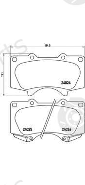  BREMBO part P83102 Brake Pad Set, disc brake