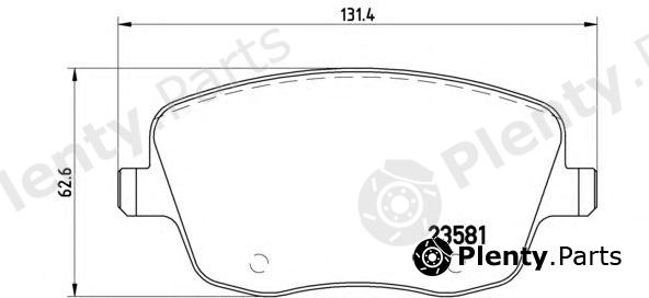  BREMBO part P85057 Brake Pad Set, disc brake