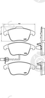  BREMBO part P85113 Brake Pad Set, disc brake