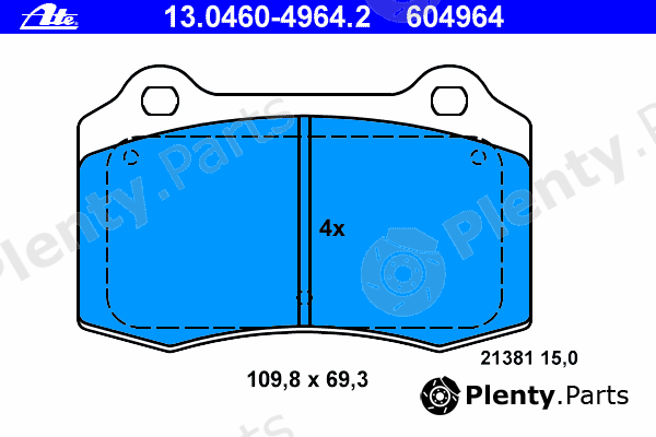  ATE part 13.0460-4964.2 (13046049642) Brake Pad Set, disc brake