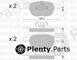  METELLI part 2205340 Brake Pad Set, disc brake
