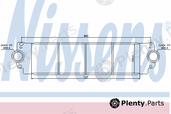  NISSENS part 96683 Intercooler, charger