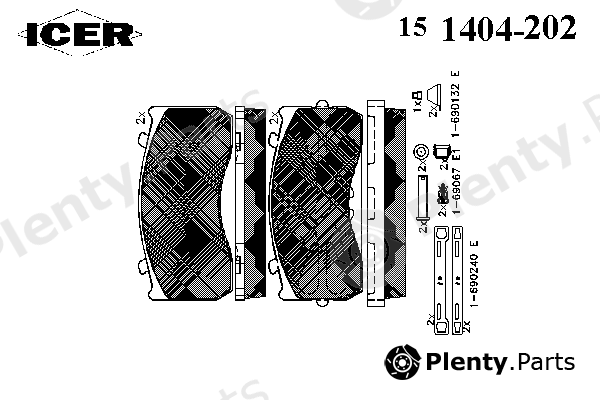  ICER part 151404-202 (151404202) Brake Pad Set, disc brake