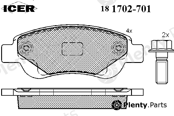  ICER part 181702701 Brake Pad Set, disc brake