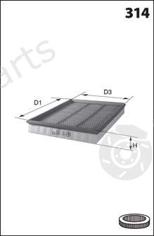  MECAFILTER part ELP9078 Air Filter