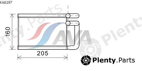  AVA QUALITY COOLING part KA6197 Heat Exchanger, interior heating