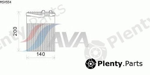  AVA QUALITY COOLING part MSV554 Evaporator, air conditioning