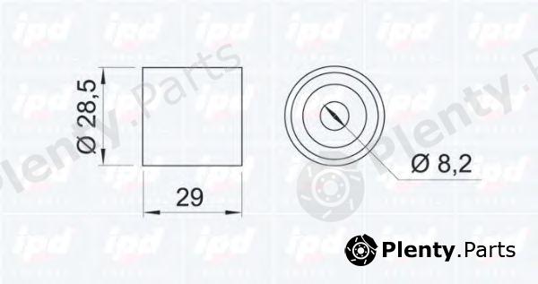  IPD part 15-0078 (150078) Deflection/Guide Pulley, timing belt