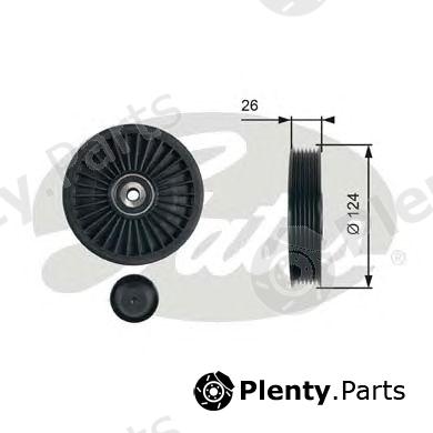  GATES part T36474 Deflection/Guide Pulley, v-ribbed belt