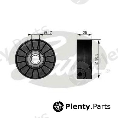  GATES part T38007 Deflection/Guide Pulley, v-ribbed belt
