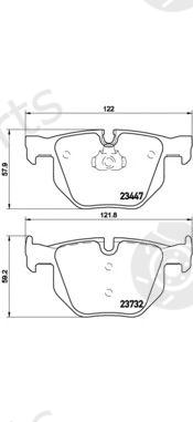  BREMBO part P06056 Brake Pad Set, disc brake