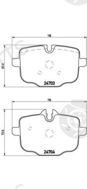  BREMBO part P06061 Brake Pad Set, disc brake
