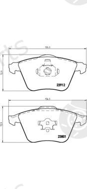  BREMBO part P10012 Brake Pad Set, disc brake
