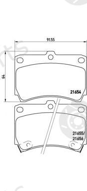  BREMBO part P49016 Brake Pad Set, disc brake