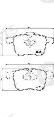  BREMBO part P59049 Brake Pad Set, disc brake