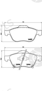  BREMBO part P83043 Brake Pad Set, disc brake