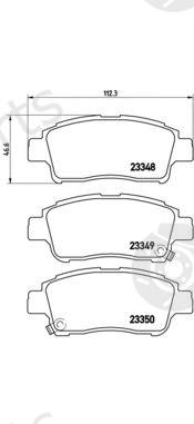  BREMBO part P83050 Brake Pad Set, disc brake