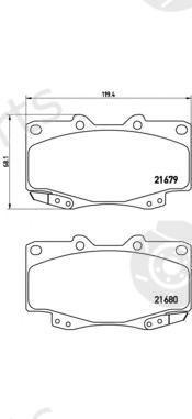  BREMBO part P83069 Brake Pad Set, disc brake
