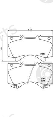  BREMBO part P83107 Brake Pad Set, disc brake