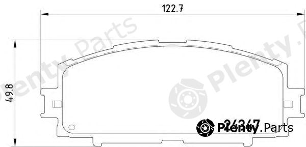  HELLA part 8DB355012-361 (8DB355012361) Brake Pad Set, disc brake