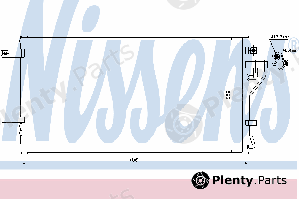  NISSENS part 940099 Condenser, air conditioning