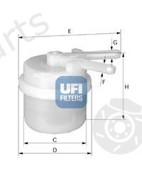  UFI part 3102600 Fuel filter