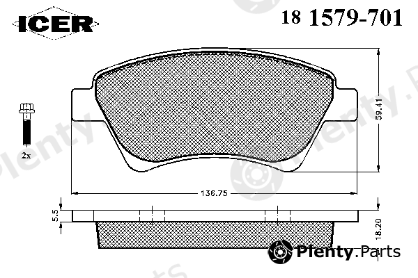  ICER part 181579701 Brake Pad Set, disc brake