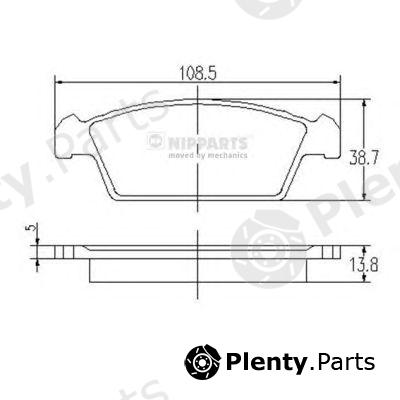  NIPPARTS part J3608015 Brake Pad Set, disc brake
