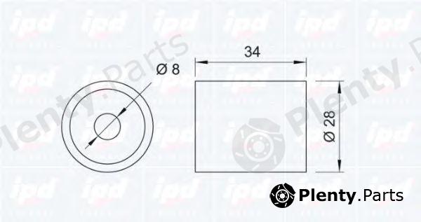  IPD part 15-0046 (150046) Deflection/Guide Pulley, timing belt