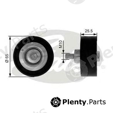  GATES part T36207 Deflection/Guide Pulley, v-ribbed belt