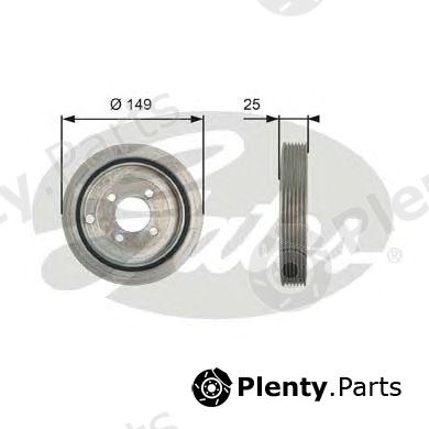  GATES part TVD1102 Belt Pulley, crankshaft
