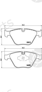  BREMBO part P06055 Brake Pad Set, disc brake