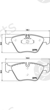  BREMBO part P06057 Brake Pad Set, disc brake